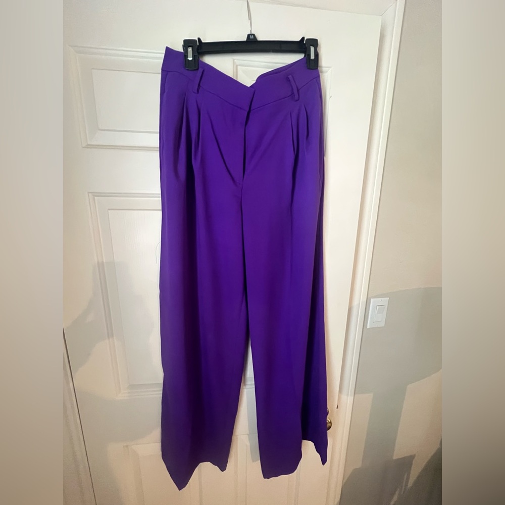 Ann Taylor Vibrant Purple Wide Leg Pants